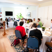 Participants listen to Hannah Hofheinz closing remarks