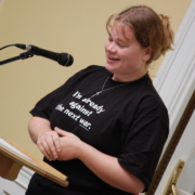 Rhonda Miska speaking on "The Practices of Peace" 2008 Rhonda Miska