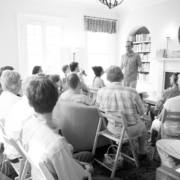 Charles Marsh introducing a session at the Bonhoeffer House