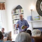 Carlos Eire speaking at the Bonhoeffer House