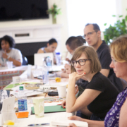 Carlene Bauer and Charles Marsh lean in